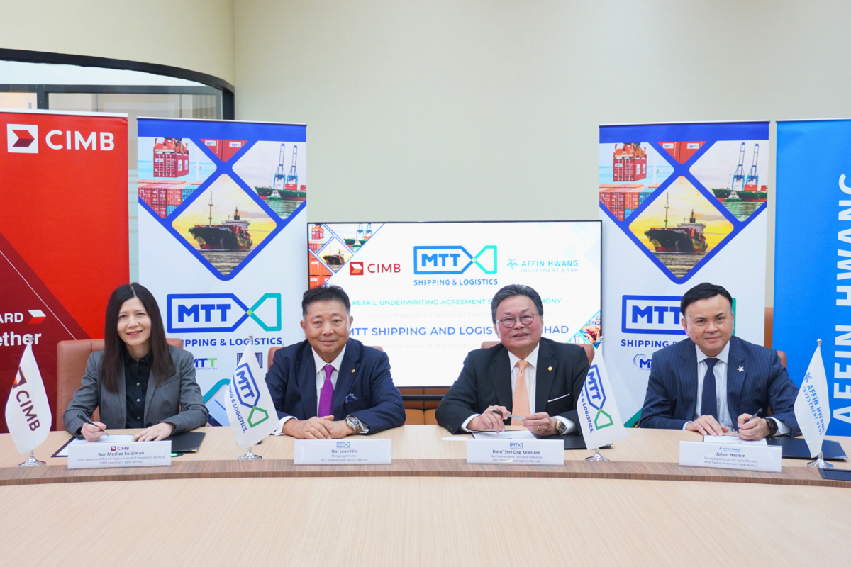 MTT Shipping inks IPO underwriting agreement, targets 2Q Main Market listing